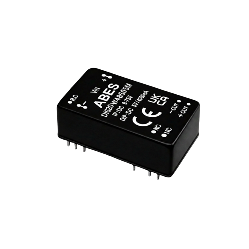 ABES DIG 20 Series 20W 8:1 Ultra-Wide Input DC-DC Converter DIP-24 Package ABES DIG 20 Series 20W 8:1 Ultra-Wide Input DC-DC Converter DIP-24 Package